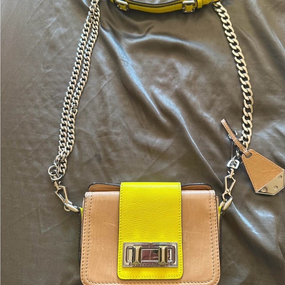 Rebecca Minkoff Tan and Yellow Leather Mini Crossbody